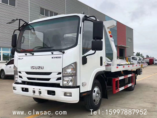 五十鈴KV100一托二藍牌清障車國六